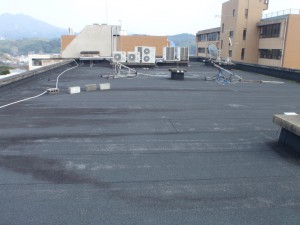 太宰府市　筑紫台高校　工業実験館　屋上防水工事　施工前